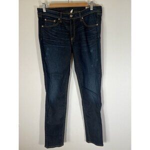 Rag & Bone Kensington dark blue wash skinny straight jeans 31 stretch mobwife